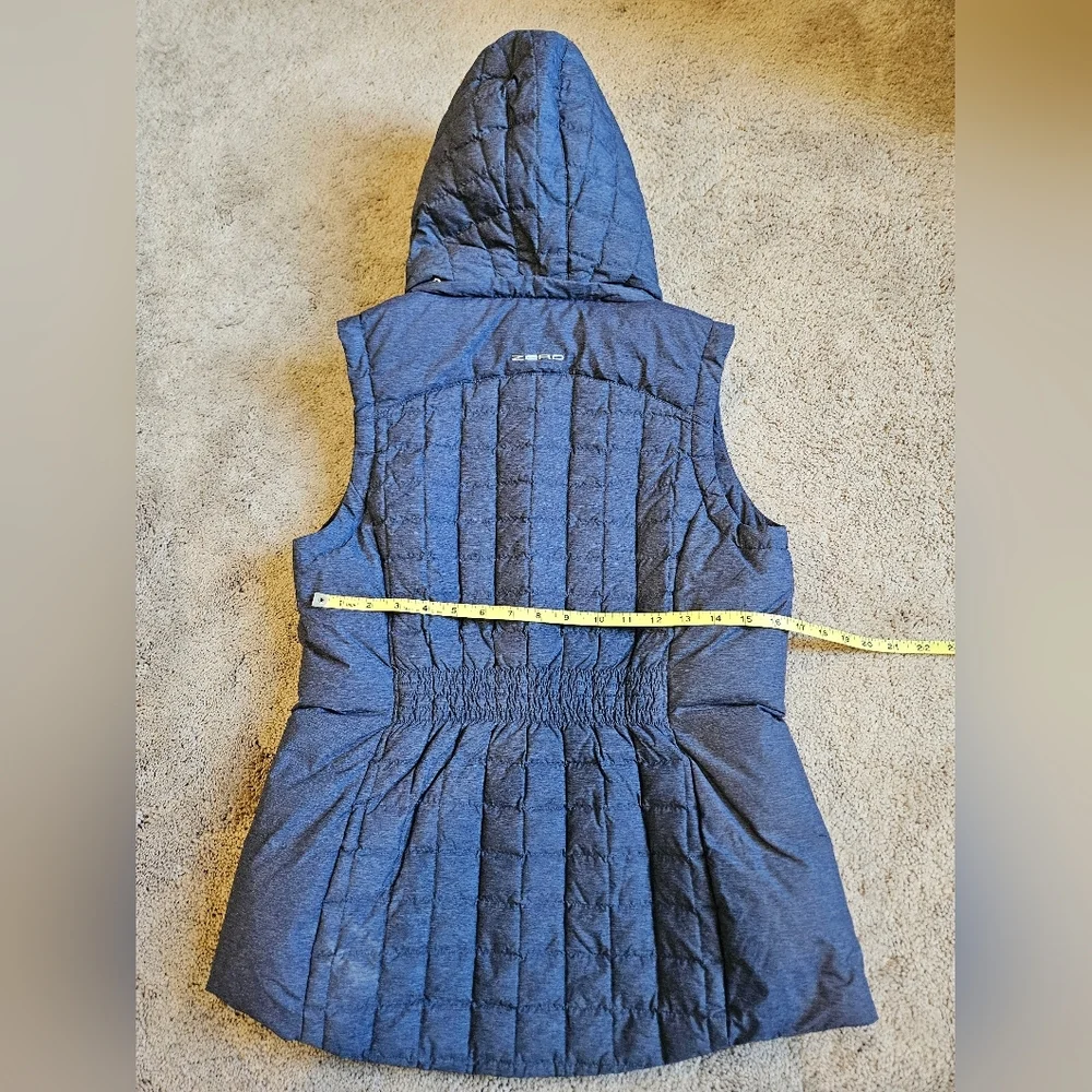 Zero Restriction Lizzie Down Vest Storm Blue women's Medium Winter Fall Puffer